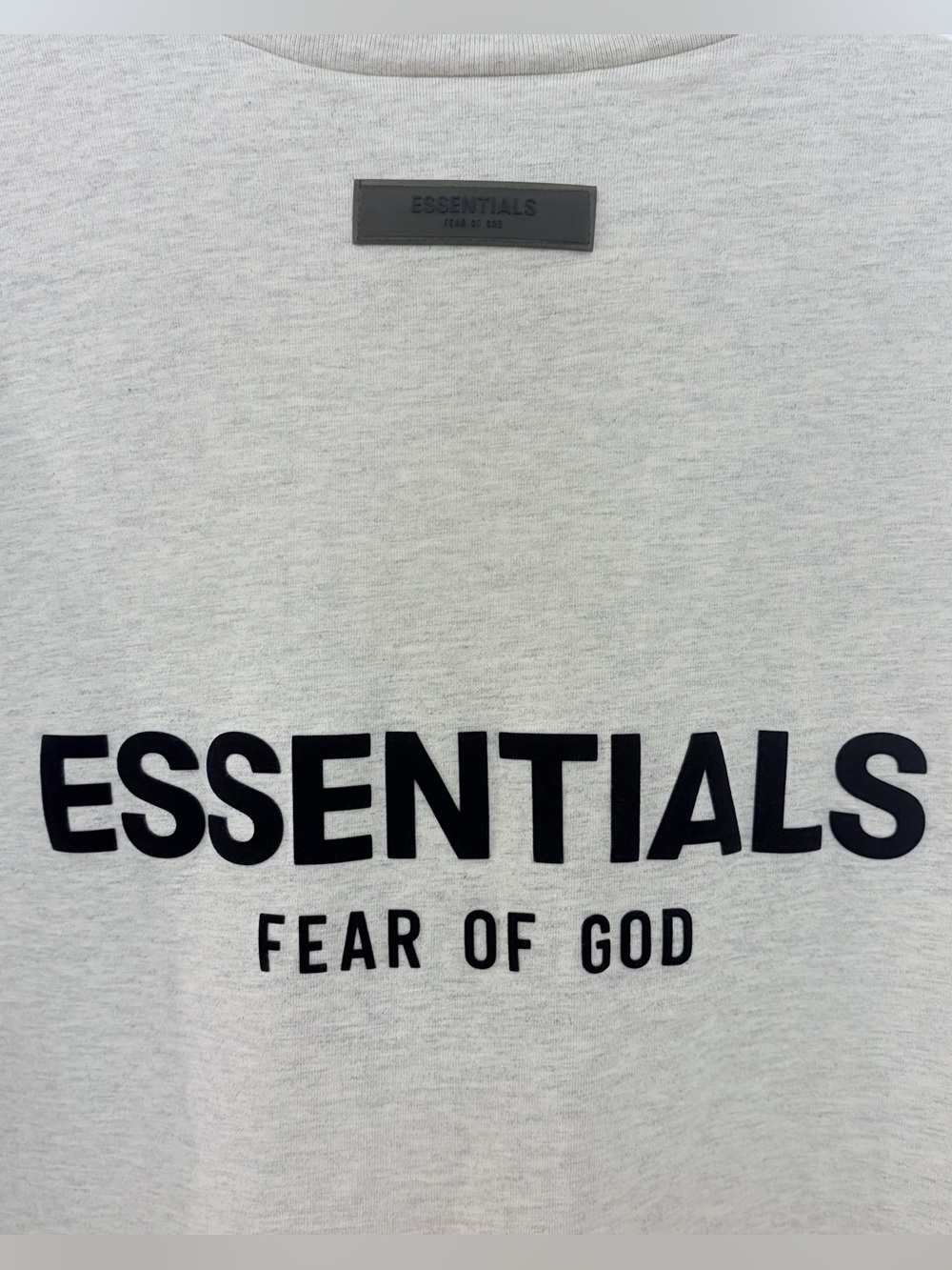 Fear Of God Essentials Heather Gray Oversized T Shirt